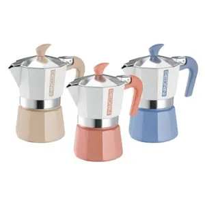 Кофеварка Pedrini 02CF169 — гейзерная (мока), окрашенный алюминий, на 6 чашек