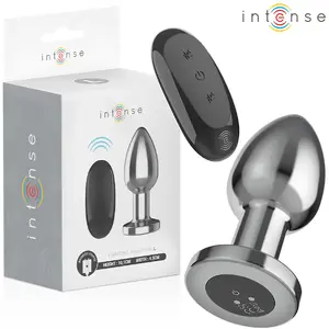 Анальная пробка INTENSE D-243389 10 Вибраций Металл с Пультом ДУ