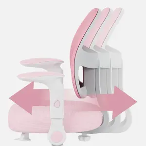 Pagriežams krēsls mark adler Junior 5.0 — bērnu ergonomisks, augstuma regulēšana 42–52 cm, putu sēdeklis, režģa atzveltne, rozā