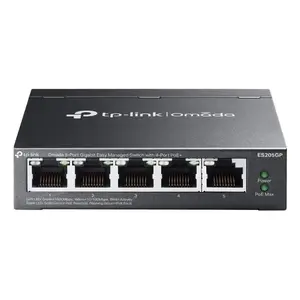 Network Switch Omada ES205GP 5-Port Unmanaged Switch with Gigabit Ports and PoE Support