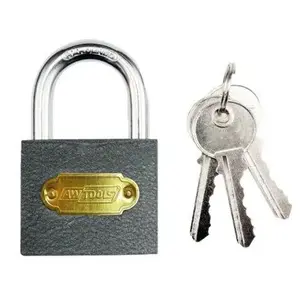 Padlock AWTools AW89001, cast iron body, 38 mm shackle width