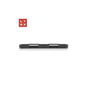 Patch panel LYNX CS LX-12-UTP5E-BK — 12-port UTP Cat5e, black