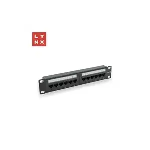 Patch panel LYNX CS LX-10-UTP5E-BK 12-port UTP Cat5e shielded, black