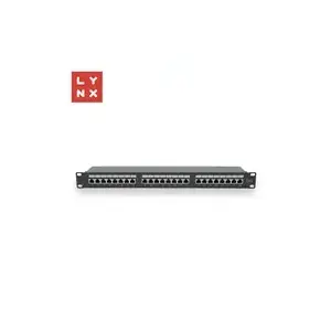 24-port STP Cat6 Patch Panel LYNX CS LX-24-STP6-BK, black