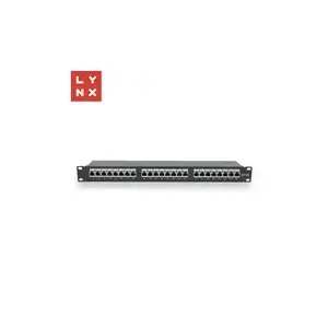 Patch panel LYNX CS LX-24-FTP6A-BK 24-port FTP Cat6a shielded, black