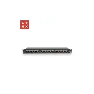 Patch panel LYNX CS LX-24-STP6A-BK 24‑port STP Cat6a, black