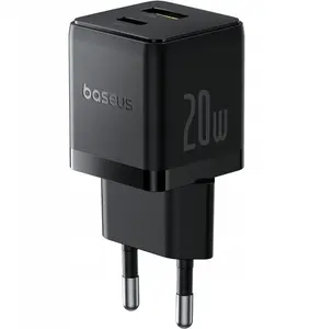 USB and USB‑C Wall Charger Baseus Palm 20W EU Black