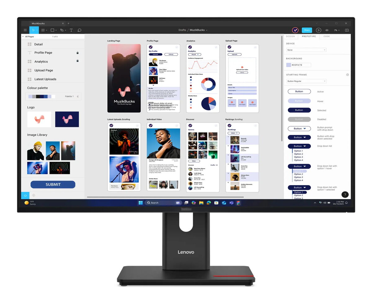 Lenovo ThinkVision T32UD-40 Monitors 31.5"