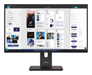 Lenovo ThinkVision T32UD-40 Monitors 31.5" 4K Ultra HD IPS LCD 3840 x 2160 pikseļi 16:9 Melns ar USB centrmezglu un VESA stiprinājumu