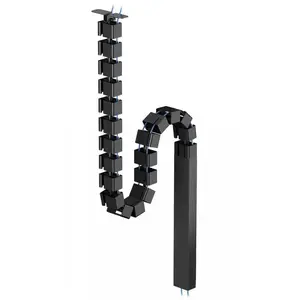 Cable spine organizer Neomounts ADS06-133BL — screw-mounted magnetic channel, black