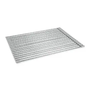 Dish drainer Tescoma IT10900747, collapsible stainless steel and silicone, 43×34 cm, fits sinks up to 40 cm
