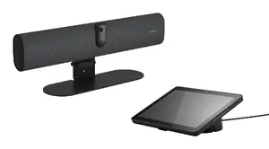 Jabra Panacast 40 VBS Zoom Rooms video conferencing system with 4x digital zoom, Wi-Fi, and Bluetooth in black