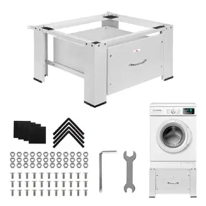 Washer/dryer base with Maclean drawer MC-117 W, white, max load 150 kg