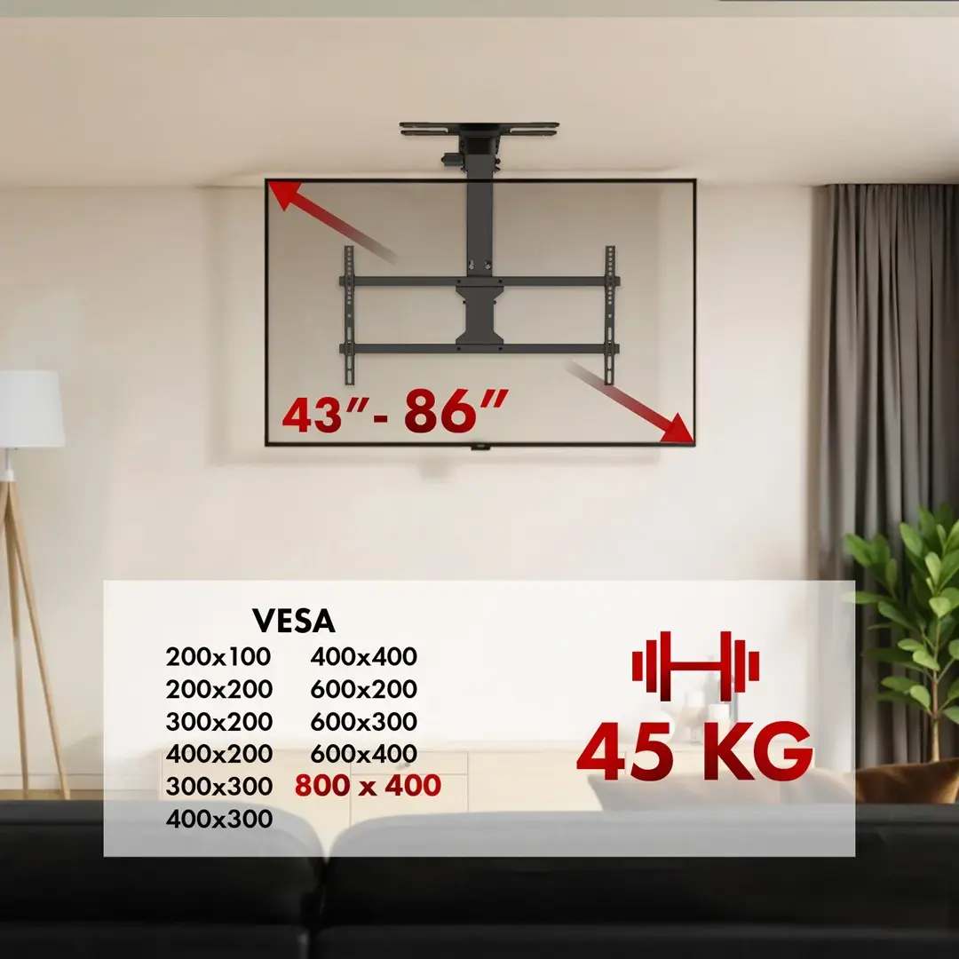 Ceiling TV Mount MACLEAN MC-109 T VESA 800x400 Photo 10