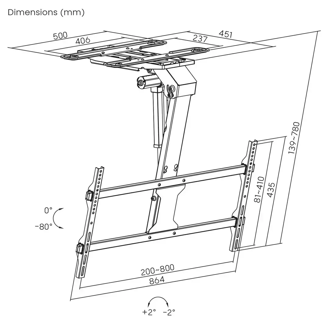 Ceiling TV mount MACLEAN MC-110 T Photo 6
