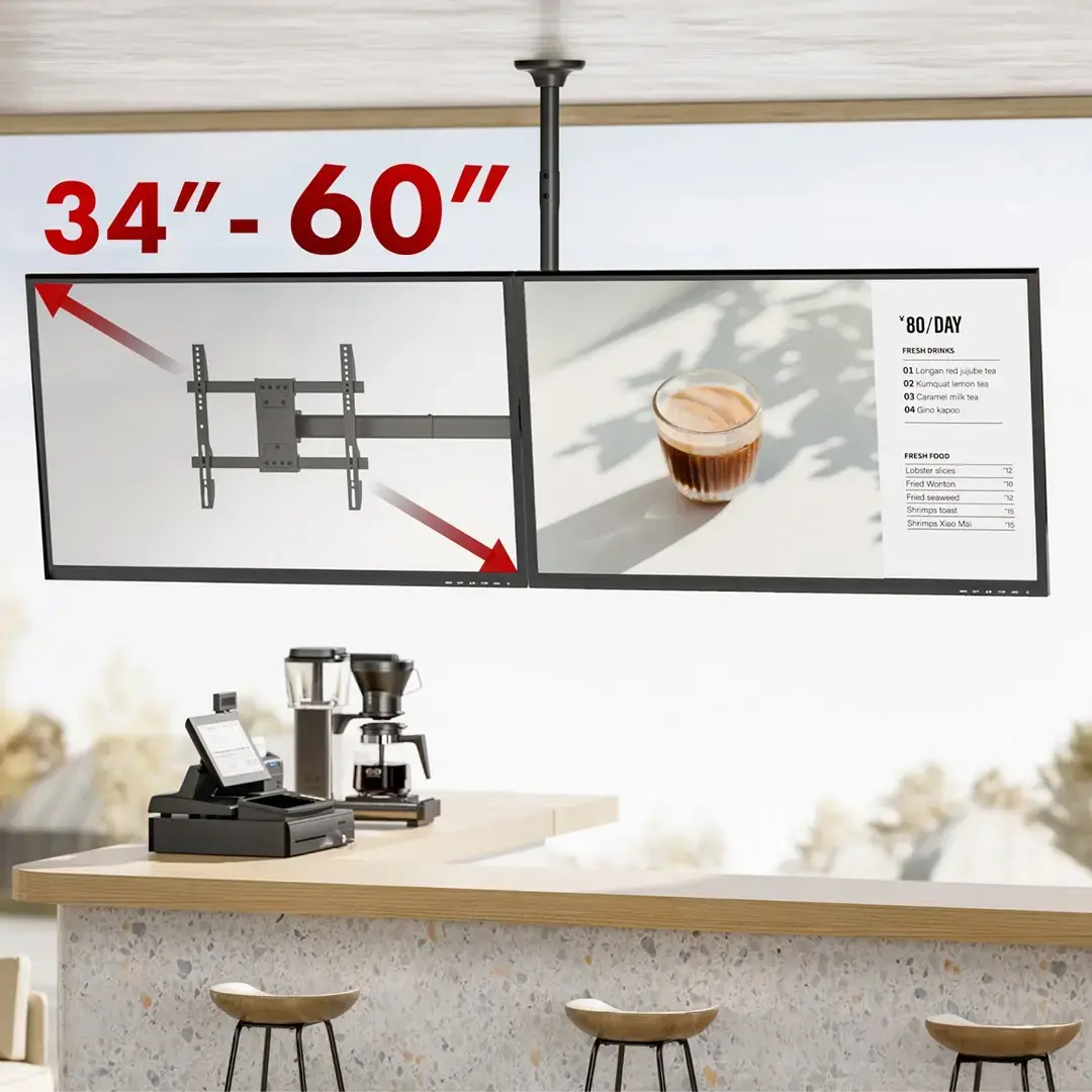 Ceiling mount MACLEAN MC-111 B for two TVs Photo 7