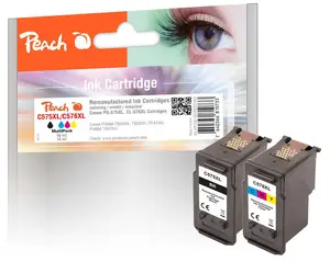 Комплект картриджей PEACH совместимый с Canon PG-575XL / CL-576XL High (XL) ёмкость черный 16 мл / цветной 14 мл