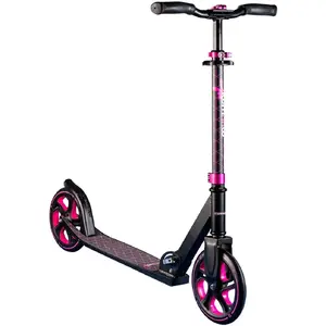 Kick scooter Muuwmi Aluminum Pro 215 mm — aluminum deck, 215 mm wheels, black/pink