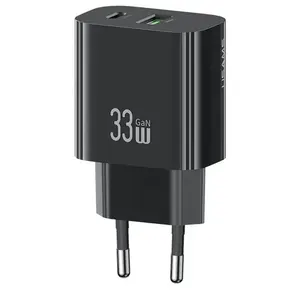 Usams CC317 T65 ātrais lādētājs 33W ar 1x USB-A un 1x USB-C pieslēgvietām