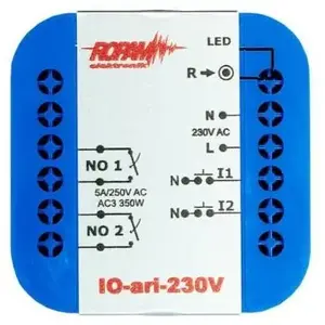 Wireless controller Rose&Tulipani 44411 230V 2xNO for remote switching of electrical circuits