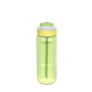 Insulated water bottle Kambukka Lagoon 750 ml — Tritan, BPA-free, lockable lid, straw, hand grip (Green)