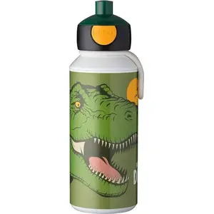 Pudele Mepal Pop-up Campus 400 ml Dino — atkārtoti lietojama pudele ar izceļamu vāciņu