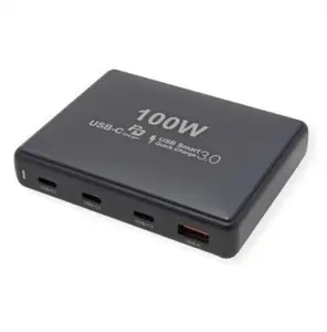 USB charger VALUE Smart 3x C + 1x A with PD and QC3.0 — compact multiport desktop charger