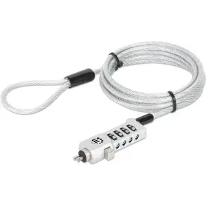 Notebook lock MANHATTAN 1.8 m cable 4-digit PIN silver