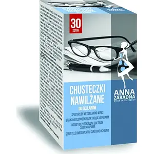 Влажные салфетки для очков Anna Zaradna — 30 пакетиков, с пропиткой для очистки линз