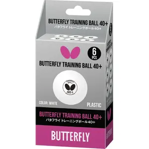 Galda tenisa bumbiņas Butterfly Training baltas — komplekts 6 gab., modelis BF-P-6