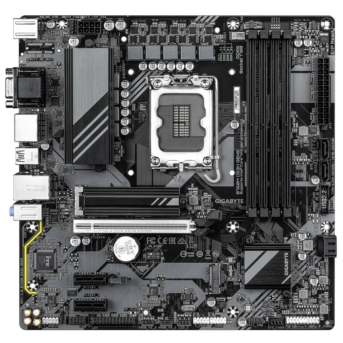 Mātesplate GIGABYTE B760M DS3H GEN5 Micro ATX Photo 2