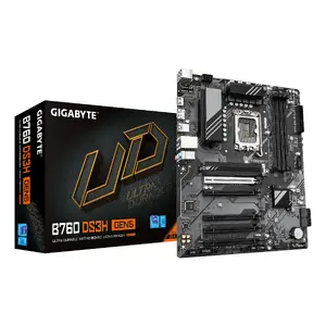 Материнская плата GIGABYTE B760 DS3H GEN5 ATX, Intel LGA1700, Intel B760, DDR5, 4x DIMM, 256 ГБ, 2x M.2, HDMI 2.1, DisplayPort 1.2