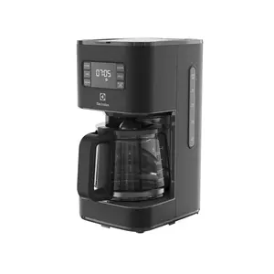 Electrolux E5CM1-6AN Semi-auto Drip Coffee Maker with 1.375 L Water Tank Capacity, Jug Reservoir, 10 Cups Capacity, Touch Control, Built-in Display and Anthracite Finish