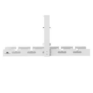 Kabeļu organizators zem galda MACLEAN MC-105 W — tērauds, balts, max slodze 5 kg, piemērots galda biezumam 0,5–50 mm