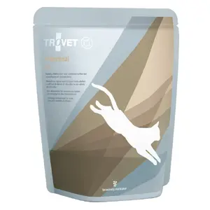 Mitrs kaķu barības TROVET Intestinal FRD 85 g — veterinārā diēta zarnu atbalstam, vistas garša, olbaltumvielas 8%, tauki 5%, mitrums 80%