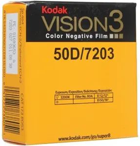 Kinofilma Kodak Vision3 50D S8 75 mm dienasgaismā balansēta 50 ISO, MPN 7510951