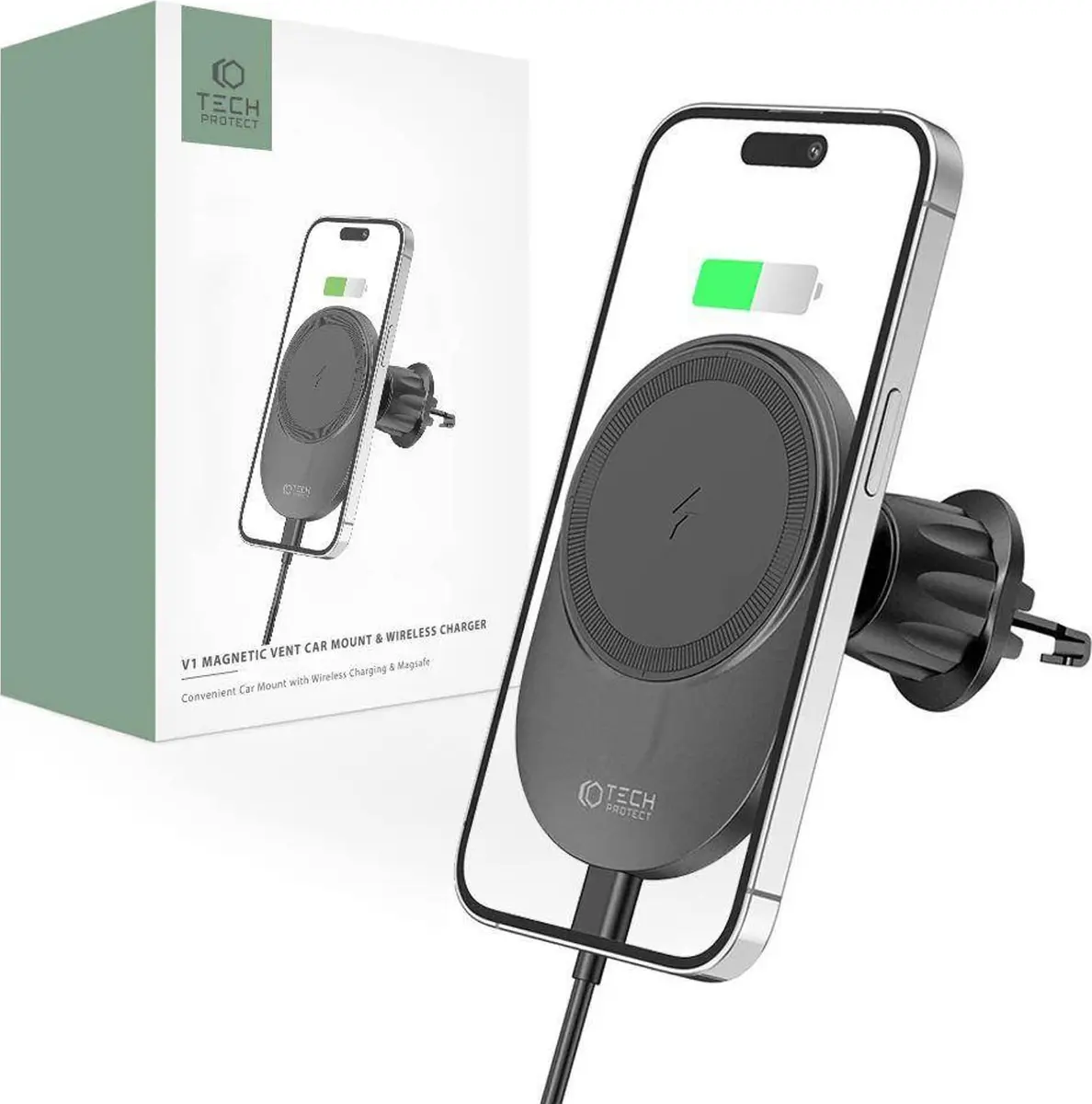 Tech-Protect MM15W-V1 car phone holder with 15W MagSafe Photo 2