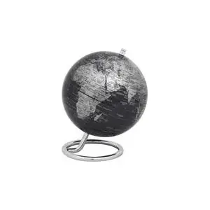 TROIKA Globe Galilei tabletop clock G1304-BKSI/CH — black and silver