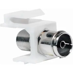 F connector adapter LOGILINK NK0020 flat white F-female to F-female