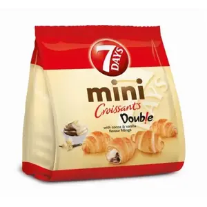 Mini kroasānu iepakojums 7Days ar kakao un vaniļas pildījumu 185 g