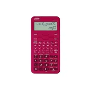 Portable calculator Sharp ELW531TLBRD red – basic arithmetic functions, LCD display, solar and battery power