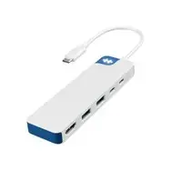 TARGUS HyperDrive wired USB 3.2 Gen 1 (Type-C) hub — 5 Gbit/s, 4K, USB-PD 100W, white, 186×90×27 mm