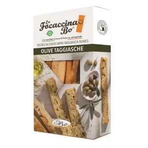 Crispy Focaccia Snacks La Focaccina Bo Taggiasca Olives 100 g