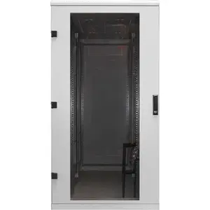 19" cabinet Triton B800/T1000 with glass door, light grey, 800 kg capacity