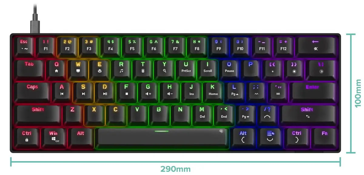 Механическая клавиатура Speedlink Atmos RGB Rainbow Photo 3