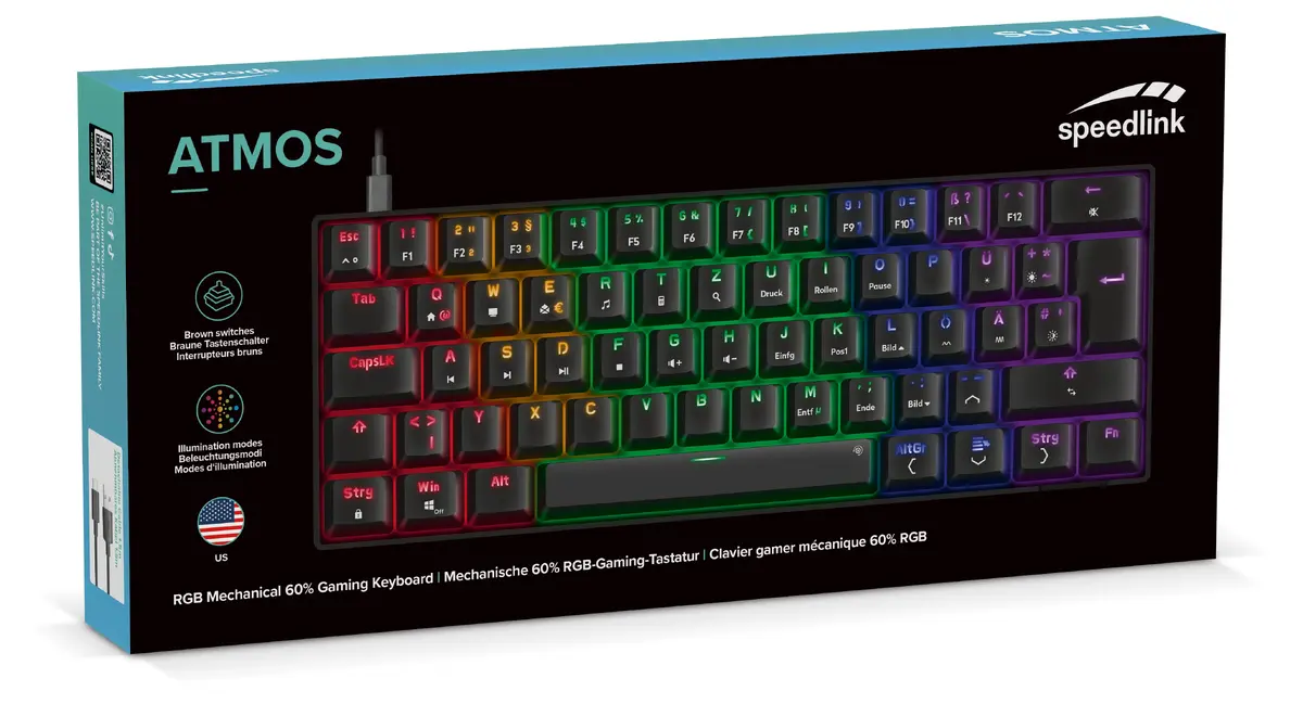 Механическая клавиатура Speedlink Atmos RGB Rainbow Photo 6