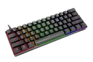 Игровая клавиатура Speedlink Atmos Механическая 60% Проводная и беспроводная USB QWERTY Английская Черная RGB LED