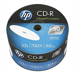 VERBATIM CD-R 52x 700MB Printable discs — 50-pack
