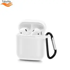 Protective soft silicone case take.me TM-SS-AIRPOD-W for AirPods, ultra-thin, white