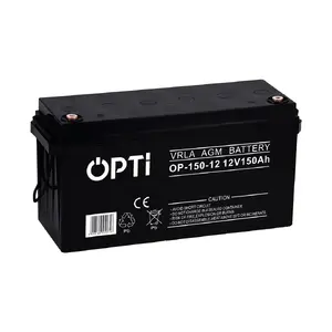 Аккумулятор AGM OPTI 12В 150 А·ч (модель 6AKUV150AG) — перезаряжаемый VRLA свинцово‑кислотный